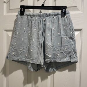 Light Blue Polka Dot Women's Athletic Shorts